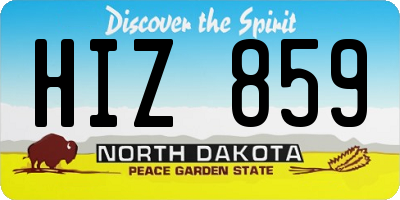 ND license plate HIZ859