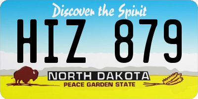 ND license plate HIZ879