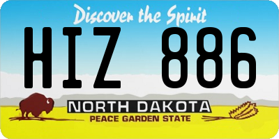 ND license plate HIZ886