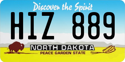 ND license plate HIZ889