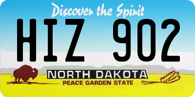 ND license plate HIZ902
