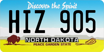 ND license plate HIZ905