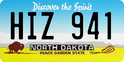 ND license plate HIZ941