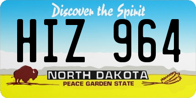 ND license plate HIZ964