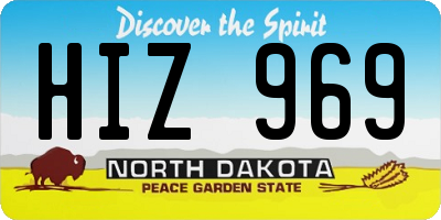 ND license plate HIZ969