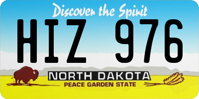 ND license plate HIZ976