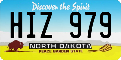ND license plate HIZ979