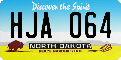 ND license plate HJA064