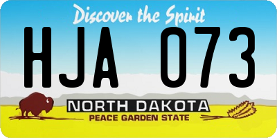 ND license plate HJA073