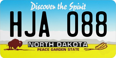 ND license plate HJA088