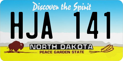 ND license plate HJA141