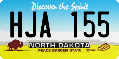 ND license plate HJA155