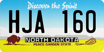 ND license plate HJA160