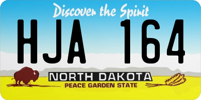 ND license plate HJA164