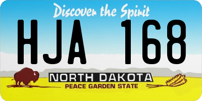 ND license plate HJA168