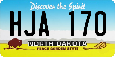 ND license plate HJA170