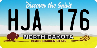 ND license plate HJA176