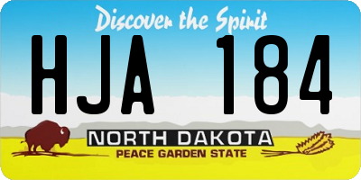 ND license plate HJA184