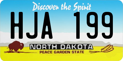 ND license plate HJA199