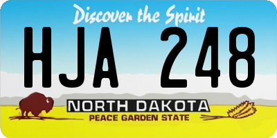 ND license plate HJA248