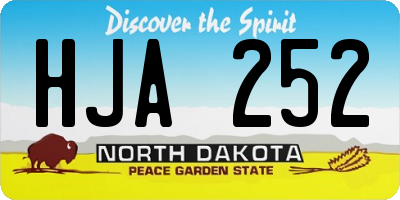 ND license plate HJA252