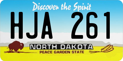 ND license plate HJA261