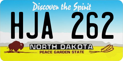 ND license plate HJA262