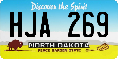 ND license plate HJA269