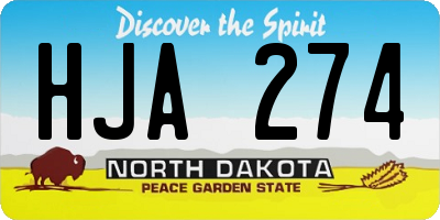 ND license plate HJA274