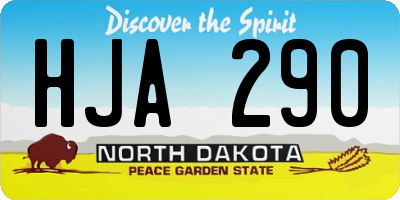 ND license plate HJA290