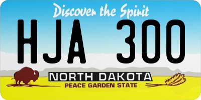 ND license plate HJA300