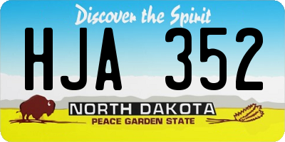 ND license plate HJA352