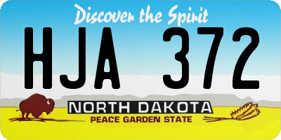 ND license plate HJA372