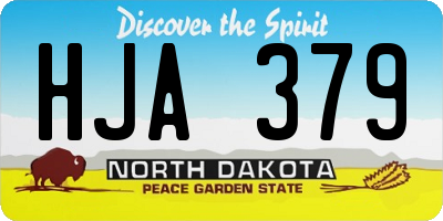 ND license plate HJA379