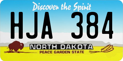 ND license plate HJA384