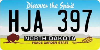 ND license plate HJA397