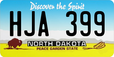 ND license plate HJA399