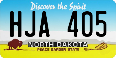 ND license plate HJA405