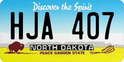 ND license plate HJA407