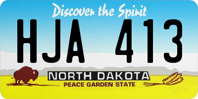 ND license plate HJA413