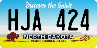 ND license plate HJA424