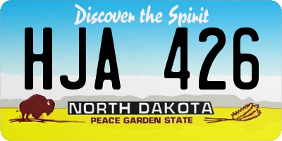 ND license plate HJA426