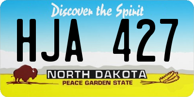 ND license plate HJA427