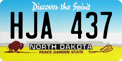 ND license plate HJA437