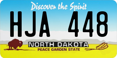 ND license plate HJA448
