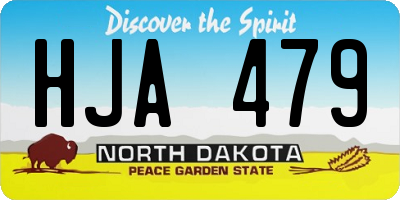 ND license plate HJA479