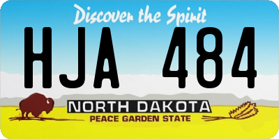 ND license plate HJA484
