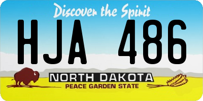 ND license plate HJA486