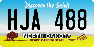 ND license plate HJA488
