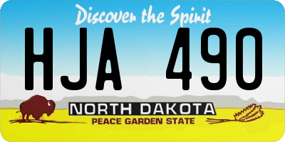 ND license plate HJA490